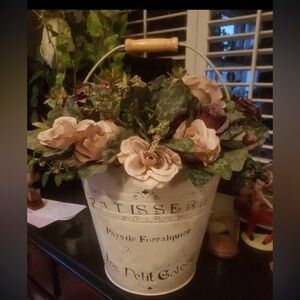 Not Too Shabby French inspired Floral Bucket arrangement